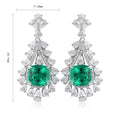Winter New Arrival 925 Sterling Silver Lab Grown Emerald Stud Earrings Trendy Style Fine Jewelry for Wedding Anniversary Party