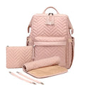 Customized Pink Tote Diaper Sack Bags Baby-Friendly Floral Pattern Time Packing Color Printing Accepting Logo Style Polyester