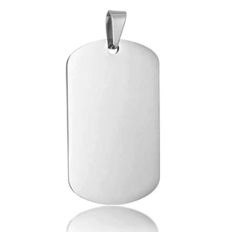 Trendy Stainless Steel Custom Dog ID Brand Titanium Steel  Brand Pendant Metal Pet Listing Pendant Necklace