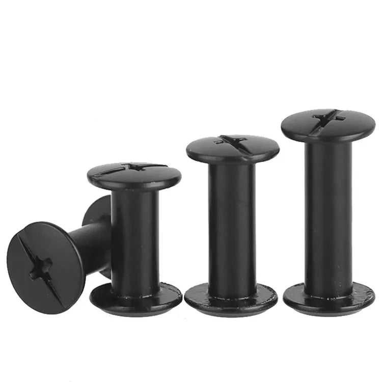 Black Zinc Stainless Steel Binding Post in M3 M4 M5 M6 M8 Sizes for Leather Belts with Chicago Screws Metric System