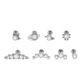 Various G23 Titanium Internally Threaded Cartilage Earring Piercing Stud Labret Stud Body Jewelry