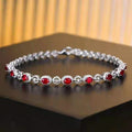 SGARIT Wholesale Mozambique Pigeon Blood Natural Ruby Bracelet Wedding Jewelry 18k Gold 1.7ct Natural Ruby Bracelet for Women