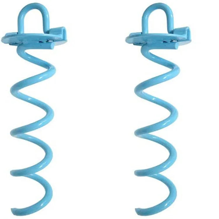 Spiral Lawn Stake Metal Garden Twist Stakes Outdoor Folding Ring Ground Anchor Heavy Duty  Steel Tent Pegs Swing Screw Anchors
