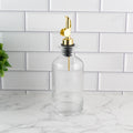 White Matte Glass Bottled Pouring Syrup Pump Dispenser Wide Mouth Olive Oil Mason Jar with Sealing Rubber Stopper Flip Cap Lid