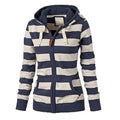 Sports Casual Wear Zipper  Fashion Striped Hoodies Fleece Jacket Fall Sweatshirts Autumn Winter Coat Warm Jacket Cotton