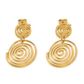 Donut Earrings Nightclub Temperament Circle Studs Retro Fashion Stud Earrings for Women