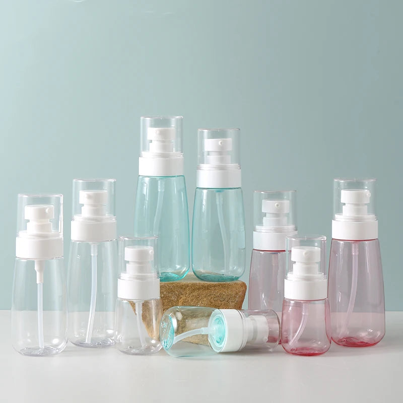 In Stock Colorful 30ml 60ml 80ml 100ml Travel Size PETG UPG Plastic Transparent Empty Lotion Pump Bottle for Skin Care