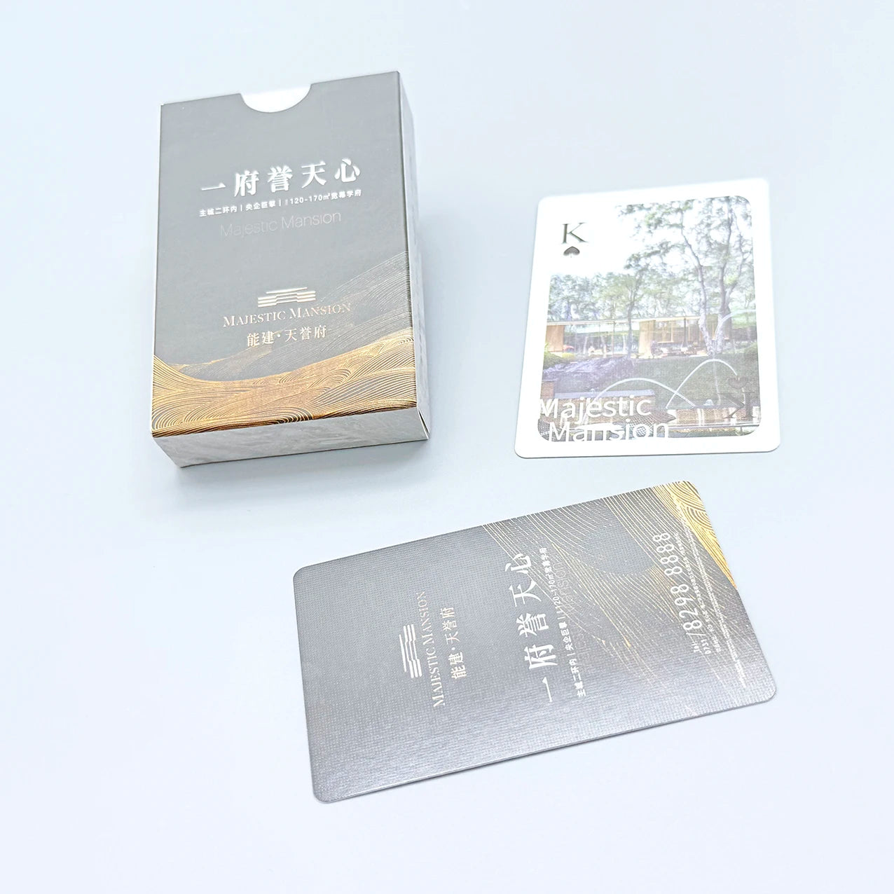 Custom Printed Glossy Jumbo Size Poker Deck European Playing Cards Made of Glossy Cardboard for Business Use