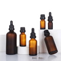10ml 20ml 30ml 50ml 100ml Amber Frosted Mattes Liquid Glass Dropper Essential Oil Bottle  with Tamper Dropper
