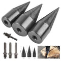 32/38/42mm Firewood Splitter Drill Bit Wood Cone Reamer Punch Driver Step Drill Bit Split Drilling Tools Woodworking Tools
