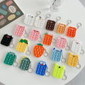 Pop Simple  Fidget Toy Mini Push Pop Bubble Fidget Toys Sensory Popper Portable Stress Relief Hand Rubber Keychain for Kids