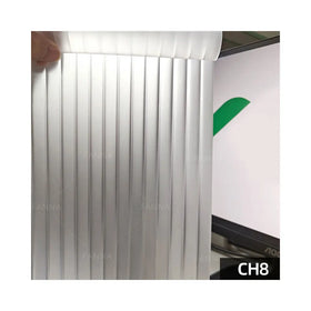 Modern Self-adhesive PET Reeded Glass Film Decorative Privacy Frosted Sticker Water-proof Finish Custom Thickness for Home