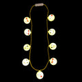 Led Glowing Yellow Faces String Lights Necklace Plastic Light up Toy Led Flashing Party Wear Light Necklace