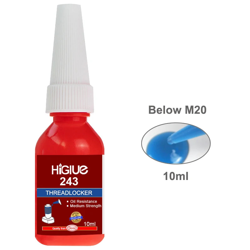 Higlue 243 250ml Screw Seal Fast Curing High Strength Temperature Resistant Anaerobic Adhesive Multi-purpose Thread Fastening