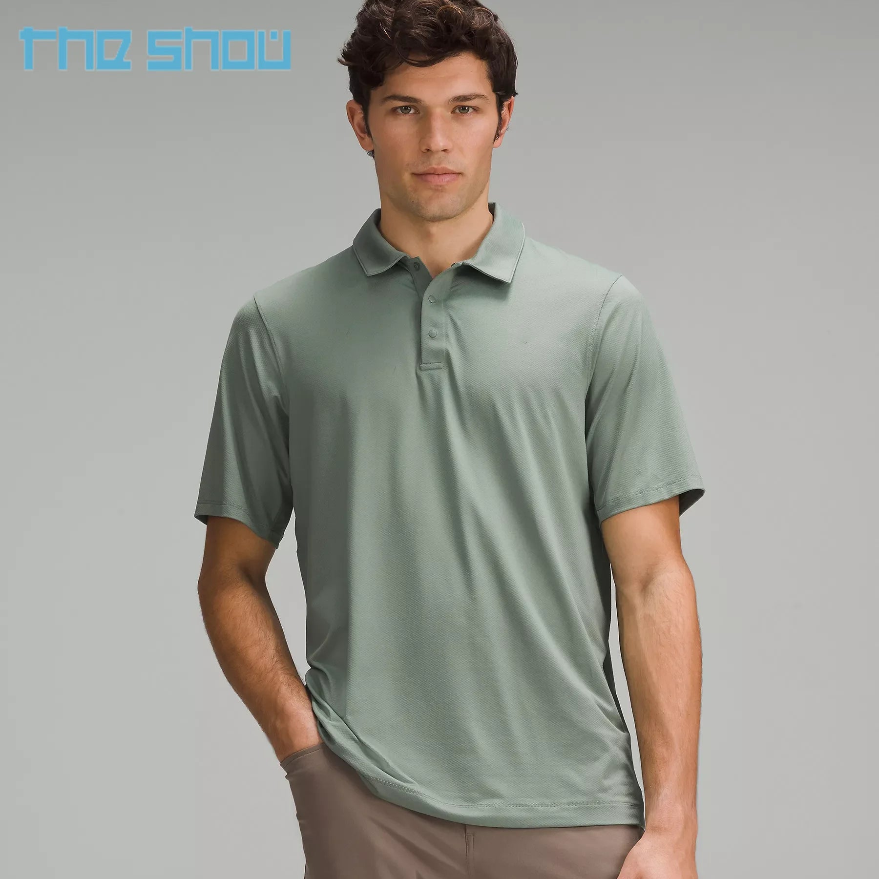 Streetwear UV Protective Breathable Solid Knitted Men's Golf for Shirts Blank Short Sleeve Sport T-shirts