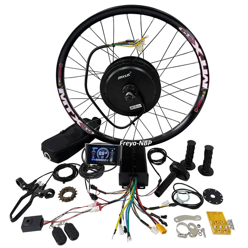 UK Stock 27.5"/29" MTX 72V3000w MXUS 3k-turbo 135mm 1S surron 60A XT90 Sine Wave Electric Bike Hub Motor SW900 Conversion Kit MegaBDM