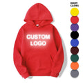 Custom Logo Unisex Pullover Puff Printing Hoodie Oversized Thick Fleece 100% Cotton 280-500 Gsm Solid Pattern Blank Hoodie