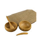 Wholesale Empty Cosmetic Tools Wood Spa Bowl Bamboo Clay Mask Mixing Bowl with Spoon and Spatula Facial Mixing Bowl Set