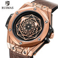 New Top Brand Luxury 2023 Sports Quartz Watches Men Fashion Leather Strap Wristwatch Waterproof Watch Man 533