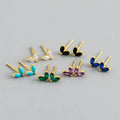 Fashion Earrings Jewelry 925 Sterling Silver Minimalist Luxury Gold Plated Cartilage Piercing Stud Earrings Women