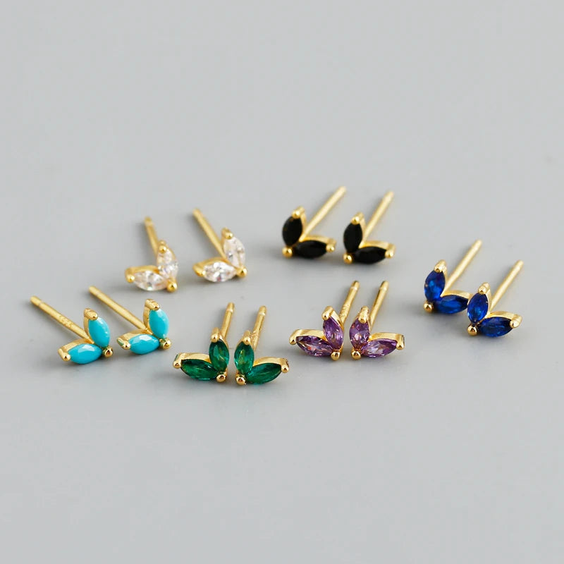 Fashion Earrings Jewelry 925 Sterling Silver Minimalist Luxury Gold Plated Cartilage Piercing Stud Earrings Women