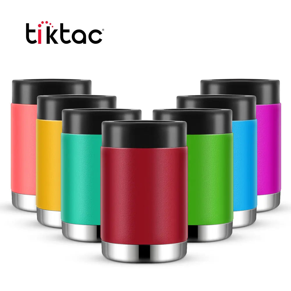 Custom logo Sublimation Blank 12 oz Stainless Steel Insulated Beer Can Cooler Holder