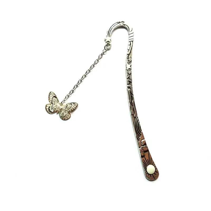 Night Glow Sun Moon Star Dragonfly Bookmark Retro Glowing Metal Bookmark Fluorescent 3D Butterfly Creative Bookmark Souvenir