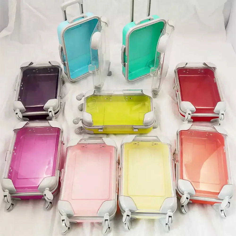 Wholesale Luxury Empty Eye Lash Packaging Box Novelty Luggage Shaped False Mink Eyelash Packaging Suitcase Boxes Custom logo