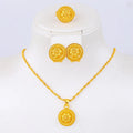 Dubai 24k Gold Plated Jewelry Sets African Bridal Necklace Earrings Saudi Arabia for Women Wedding Jewelry Set