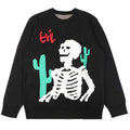 Custom LOGO OEM & ODM Men Jacquard Sweater Pullover Crew Neck Knit Winter Unisex Cotton Knitwear Custom  Men Knitted Sweater