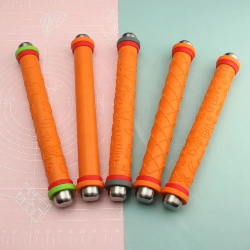 Creative Flour Stick Non-stick Christmas Silicone Adjustable Cookie Dough Embossing Rolling Pins