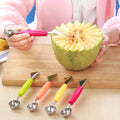 HelloWorld Food Cutter Melon Spoon Ice Cream Scoop Fruit Platter Carving Knife Watermelon Kitchen Gadgets Accessories Slicer Tools
