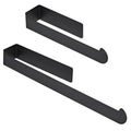 Stainless Steel Hand Towel Bar - Self Adhesive Towel Rack Stick on Wall Black Strong Sticky Towel Ring 23.5cm Length