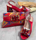 Gold Cheap and Fine Italian Matching Shoes and Bags Match Women Good Style Set