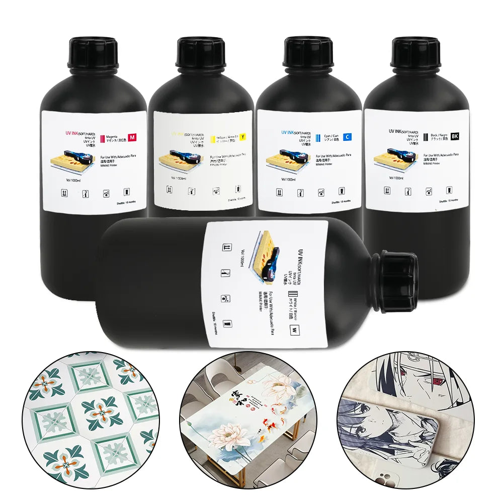 7 Colors 1000ml LUS-170 LUS-175 LUS-200 Soft LED UV Ink for Mimaki UCJV300-75 UCJV300-107 UCJV300-130 UCJV300-160 Printers