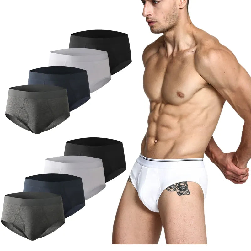 MOQ Factory Wholesale Men's Boxers Custom logo Basic Cotton White Black Men's Shorts Men's Briefs