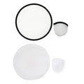 50pcs/Lot 25cm Blank White Polyester Round Foldable Flying Disc Fan With Pouth for Sublimation