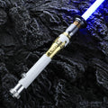 LGT Huyang Professor Dueling Lightsaber White Gold Metal Hilt Smooth Swing Flash-on-Clash Premium LED Blade | Custom FX Saber CE