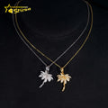 Iced Out Jewelry 925 Sterling Silver Palm Tree Gold Plated GRA Certificate VVS Moissanite Pendant