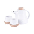 Japanese Style Ceramic Kung Fu Tea & Coffee Set European Afternoon Tea Cup & Saucer Set with Stand Rack Teapot & Jug