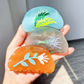 8cm Ladies Women Big Hair Clamp Accessories Solid Transparent  Clip New Plastic Acrylic Hair Claws for Thick Hair
