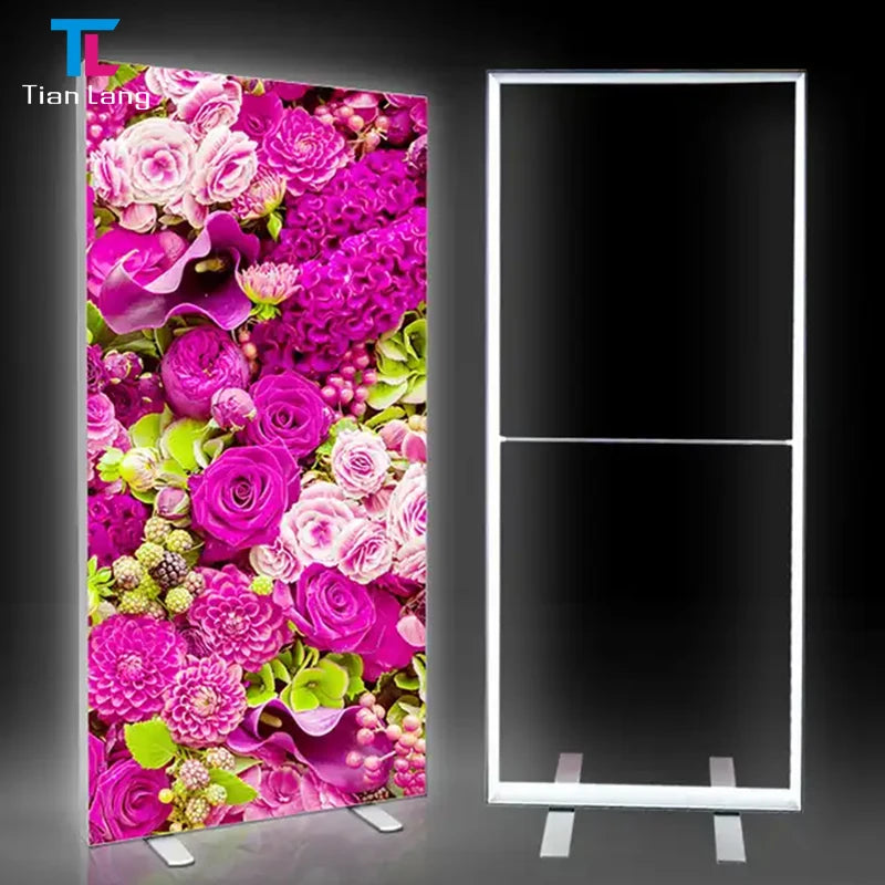 TianLang Aluminum Picture Frame with LED Light Box Snap Textile Light Boxes for Trade Show Exhibition Stand