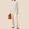 2026 Custom Knitwear Sweater and Pants Set Women Matching Sweater Knit Set Custom Thread Sweater Suit for Women