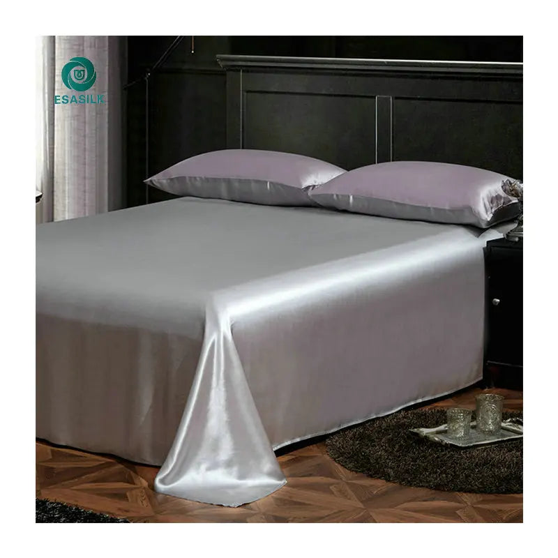 Hot Sale ESASILK Grade a Woven 400TC Mulberry 19/22/25 Momme Silk Bedding Sheet 4 Piece Set Duvet Cover All-Season