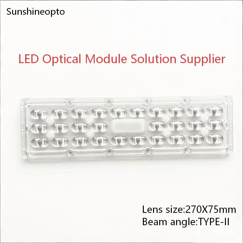 4* 3030 SMD 5050 SMD 28 in 1 LED Lens Array Linear Optical PC Module for High Power Street Light Tunnel Roadway Lighting