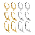 18k Gold Color Round Earwire Hooks Hoop Earrings Findings for DIY Women Earrings Connectors Jewelry Making