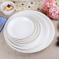 Manufacturer Direct Sales Classic 8 Inch Plain White Ceramic Dinner Plates Customized Logo Eco-Friendly Rice Dish