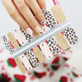 Factory Price Nail Polish Strips Self Adhesive Nail Decal Full Cover Leopard Print  Nail Sticker Wraps
