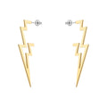 Original Design 18K Gold Plated Stainless Steel Jewelry Pendientes Thunder Star Drop Earring for Women Party Earrings E221463