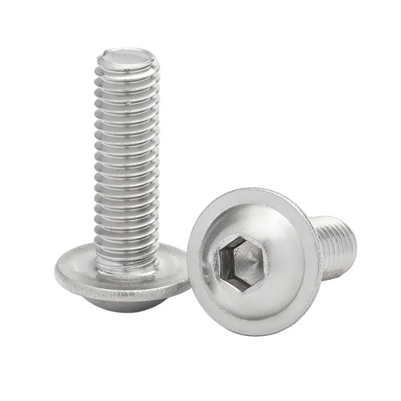 Stainless Steel 304 316 A2 A4 Metric ISO 7380-2 Flange Socket Button Head Screws With Collar